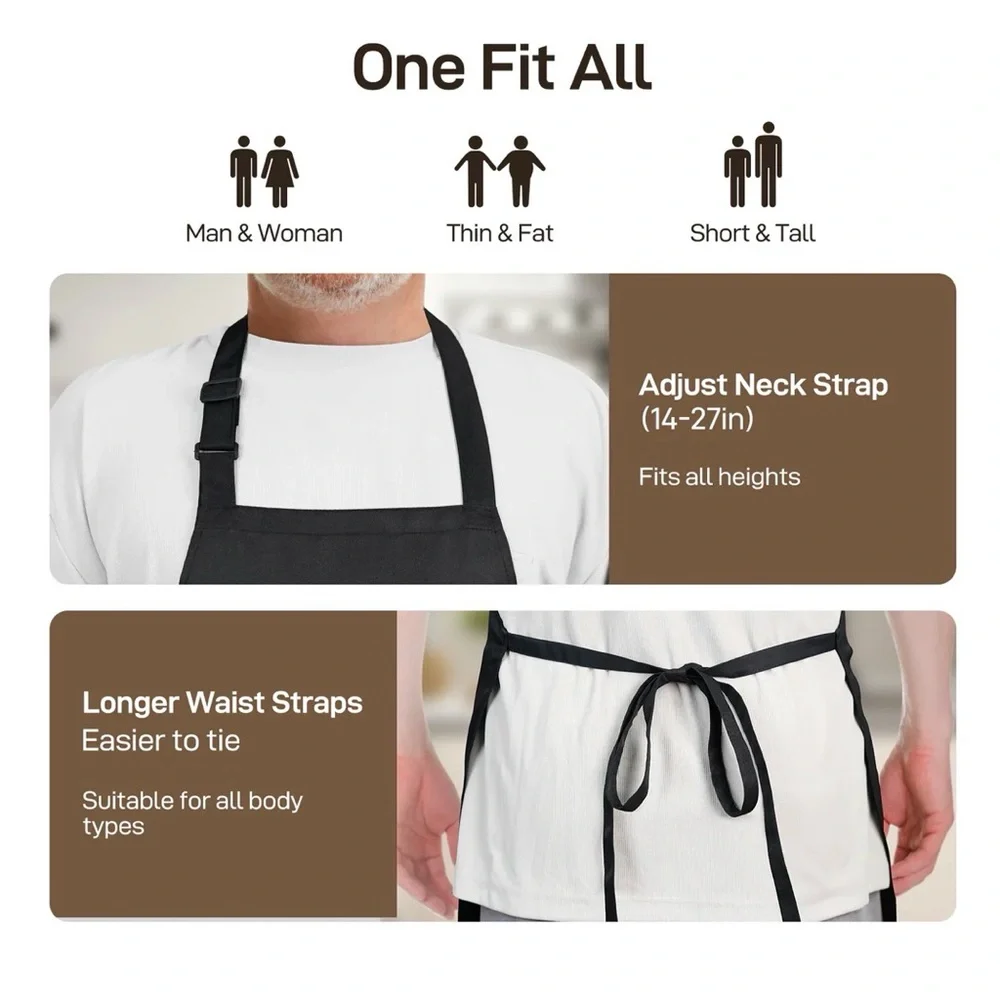 Couples Apron Set - Black